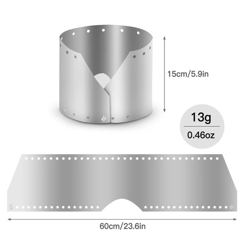 Gas stove titanium wind shield - stove,