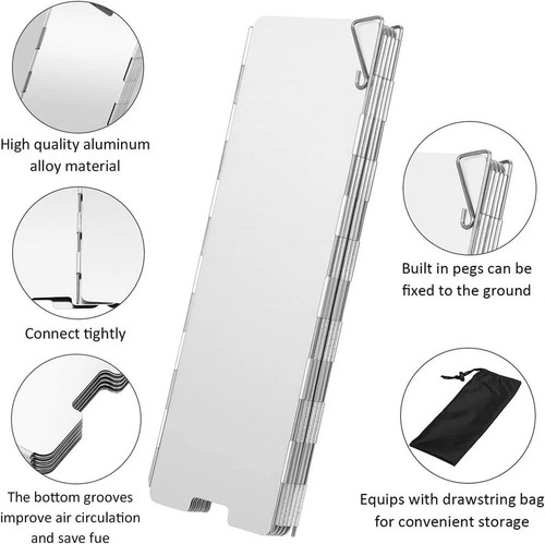 Stove wind shield - wind, 9-12plates
