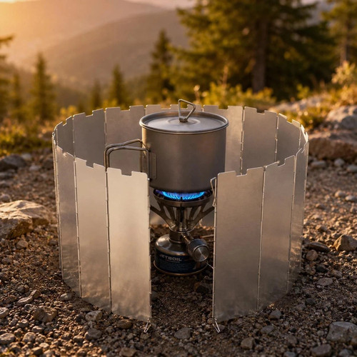 Foldable stove wind shield - stove,
